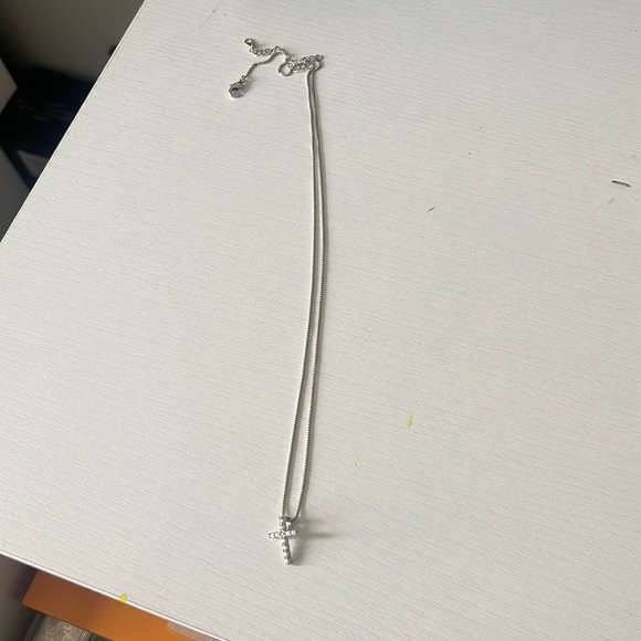 silver 7 inch cross chain/necklace - Picture 1 of 1